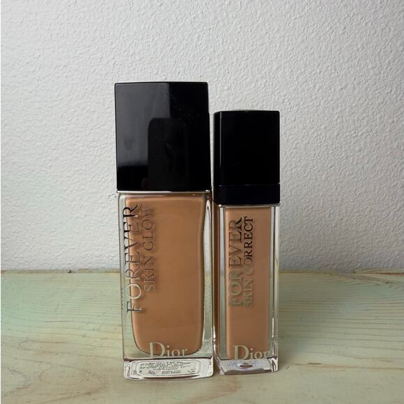 Dior Forever Skin Glow Foundation and Skin Correct Concealer in 3.5N